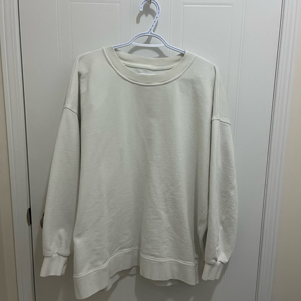 lululemon athletica Cream Oversized Pullover Sweatshirt